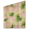 Designart - Vintage Pink Lotuses In The Pond IX - Traditional Print on Natural Pine Wood